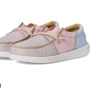 Hey Dude  Big Girl Pink Blue Slip On Casual Shoes Size Y6 W7